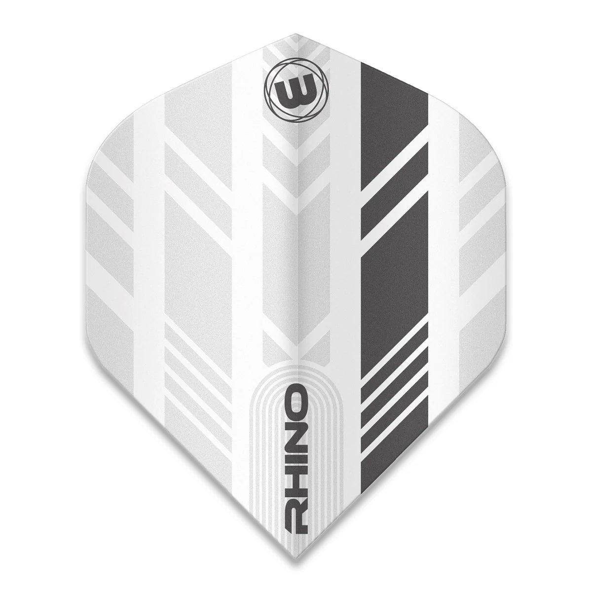 Rhino White & Grey Stripe Dart Flight | Winmau