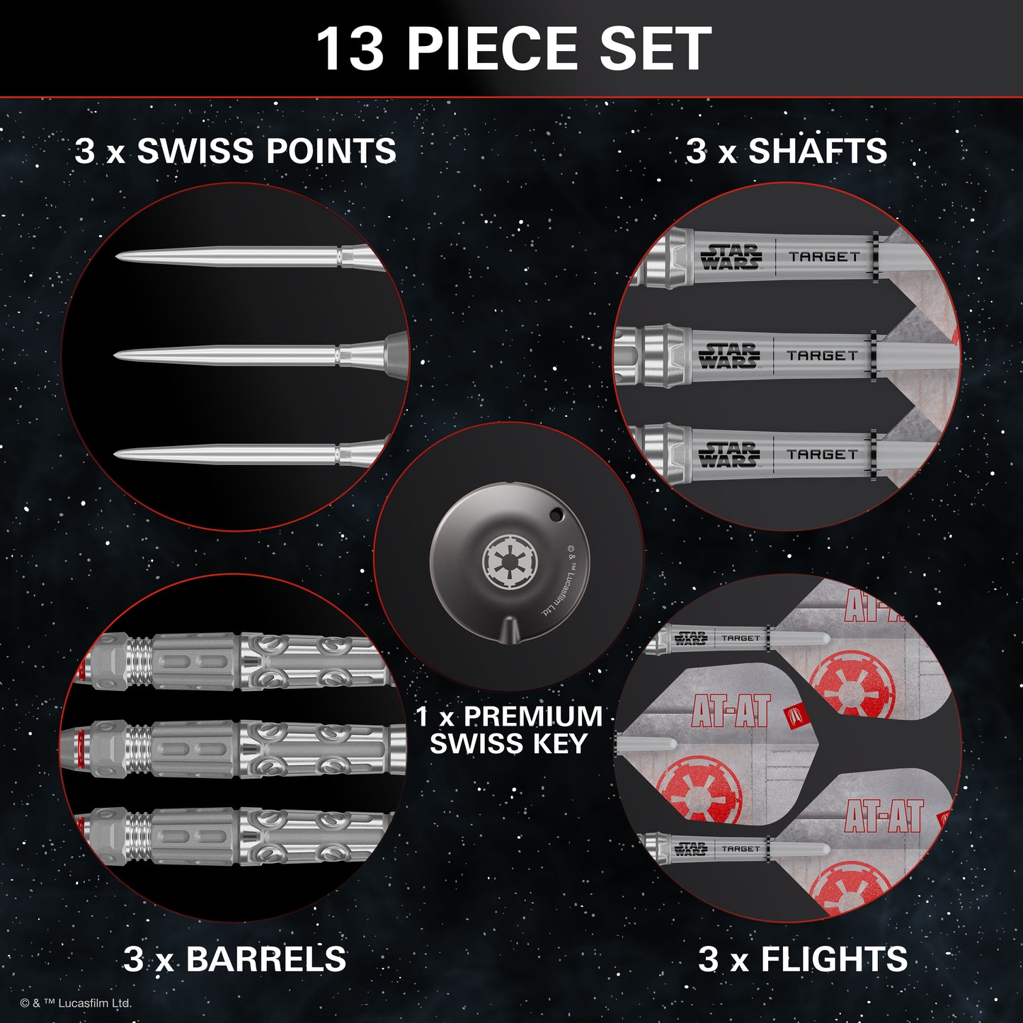 AT-AT 90% Tungsten SP Steel Tip Darts | Star Wars | Target