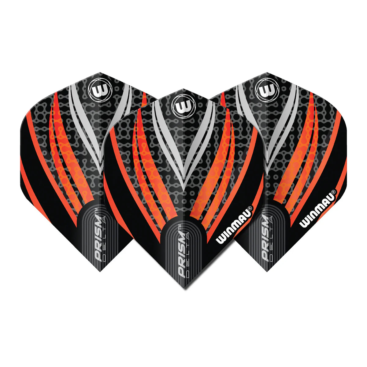 Prism Delta Black, White & Orange Flights | Winmau
