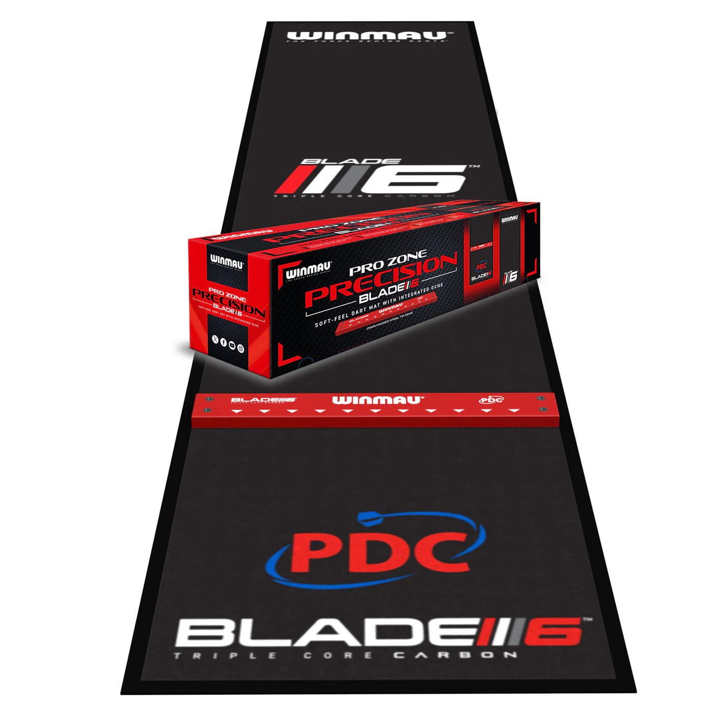 Pro Zone Precision Blade 6 Soft Feel Dart Mat & Integrated Oche | Winmau