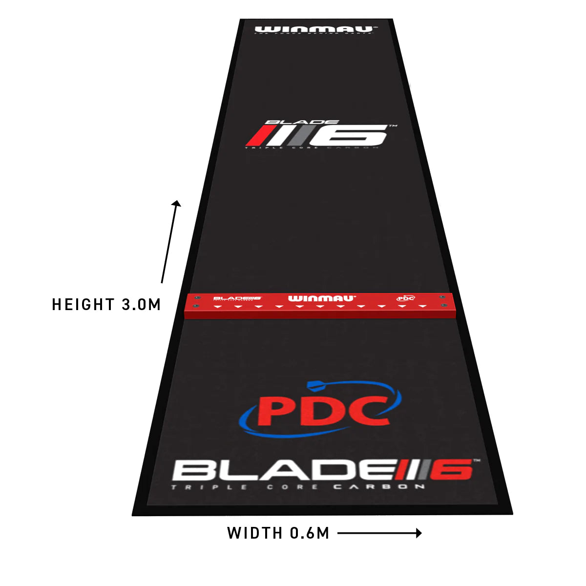 Pro Zone Precision Blade 6 Soft Feel Dart Mat & Integrated Oche | Winmau