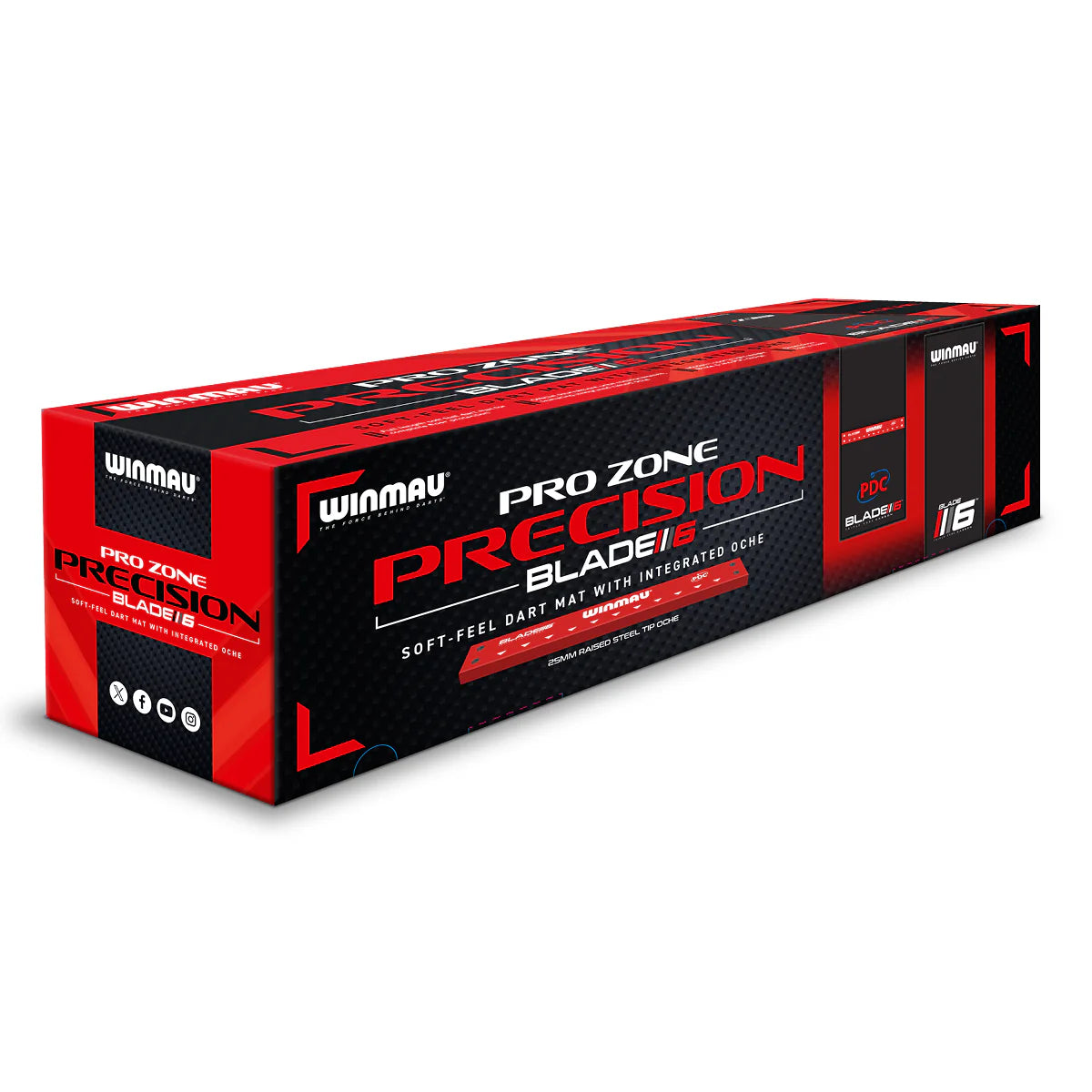 Pro Zone Precision Blade 6 Soft Feel Dart Mat & Integrated Oche | Winmau