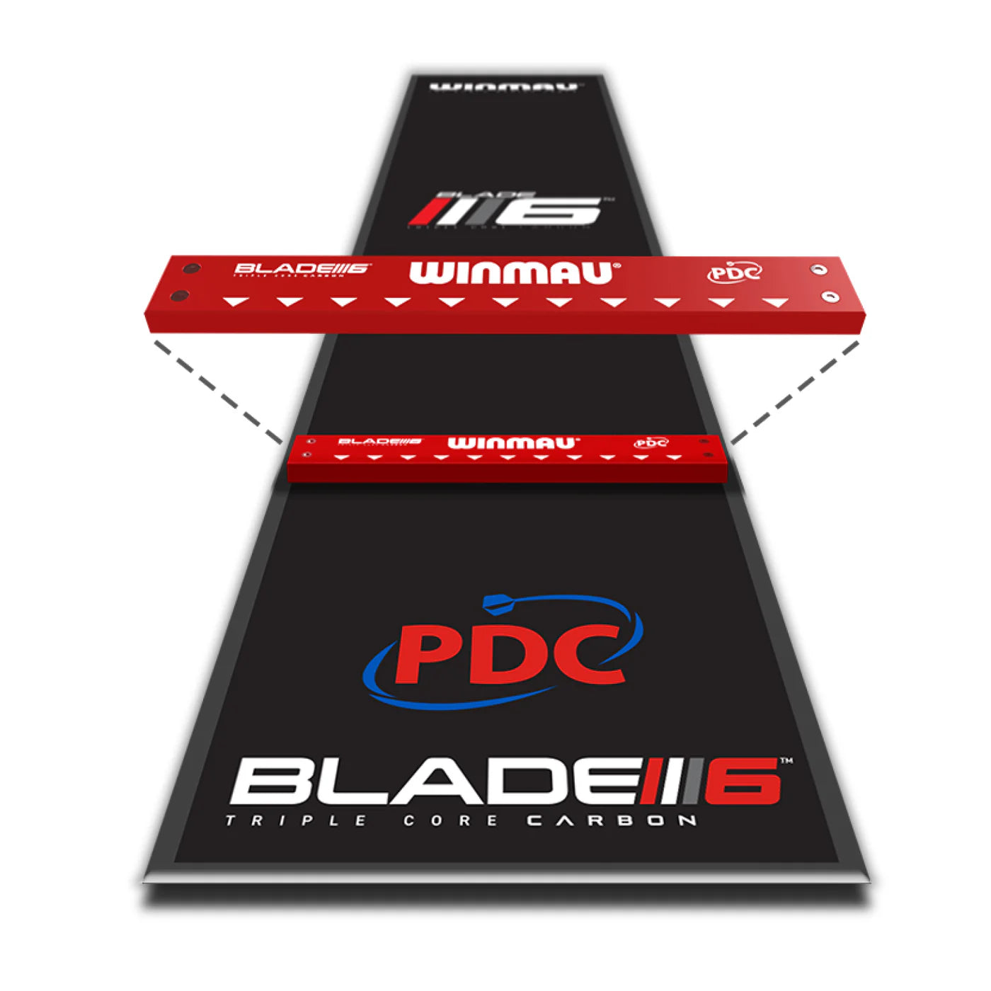 Pro Zone Precision Blade 6 Soft Feel Dart Mat & Integrated Oche | Winmau