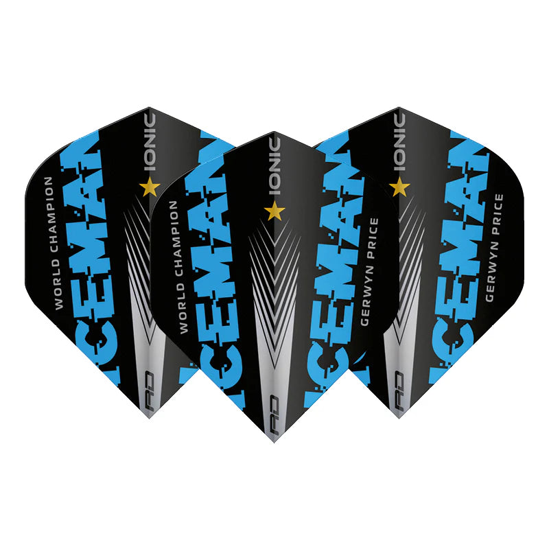 Iceman World Champion Blue Edition Hardcore Standard Dart Flights | Red Dragon