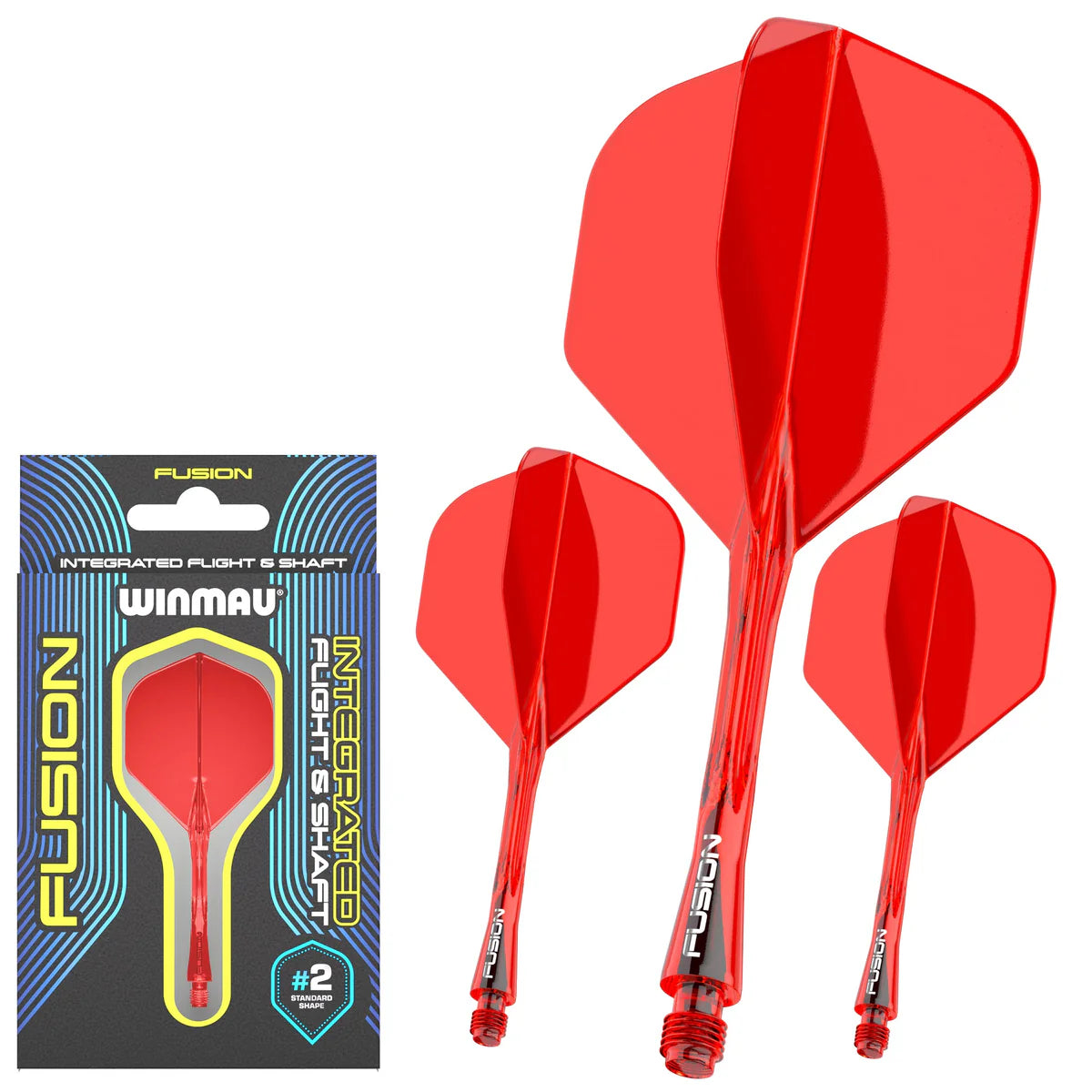 Fusion #2 Hedfan a Siafft Integredig Coch | Winmau