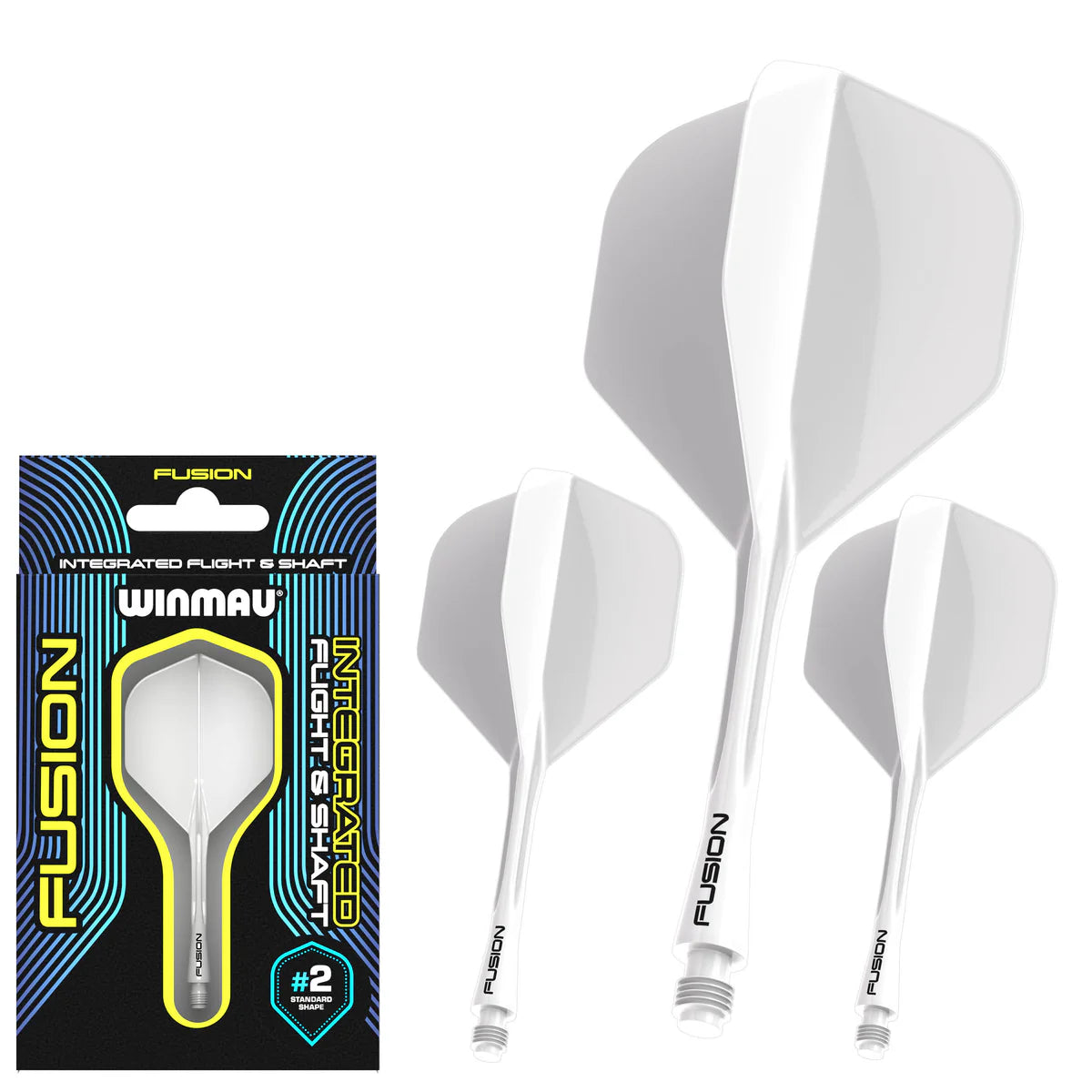 Fusion #2 Hedfan a Siafft Integredig Gwyn | Winmau