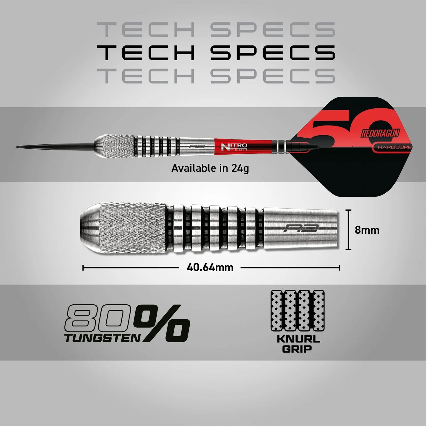 50th Anniversary Collection - Fightmaster Torpedo 2 Steel Tip Darts | Red Dragon