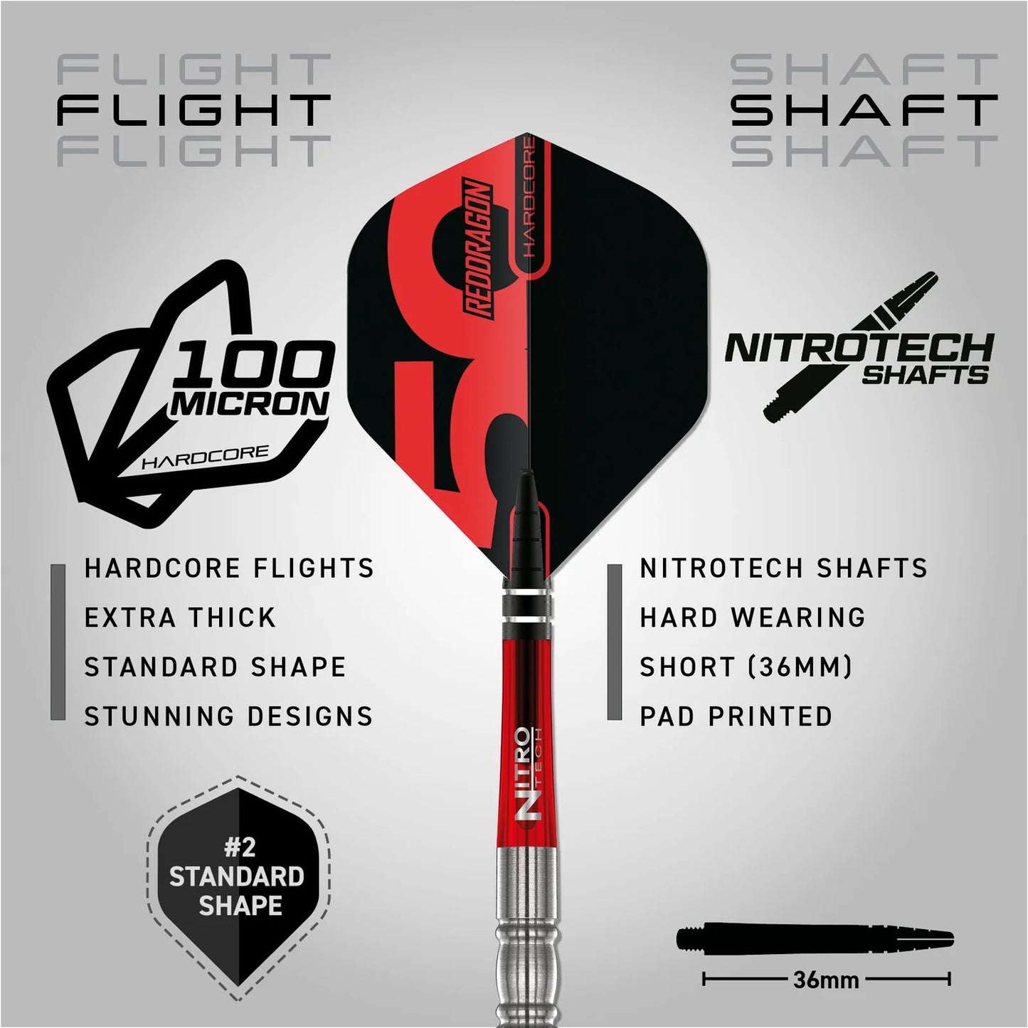 50th Anniversary Collection - Penetrator 4 Steel Tip Darts | Red Dragon