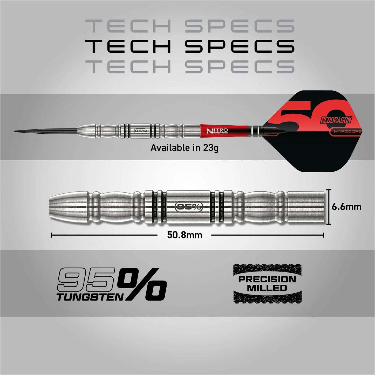 50th Anniversary Collection - Penetrator 4 Steel Tip Darts | Red Dragon