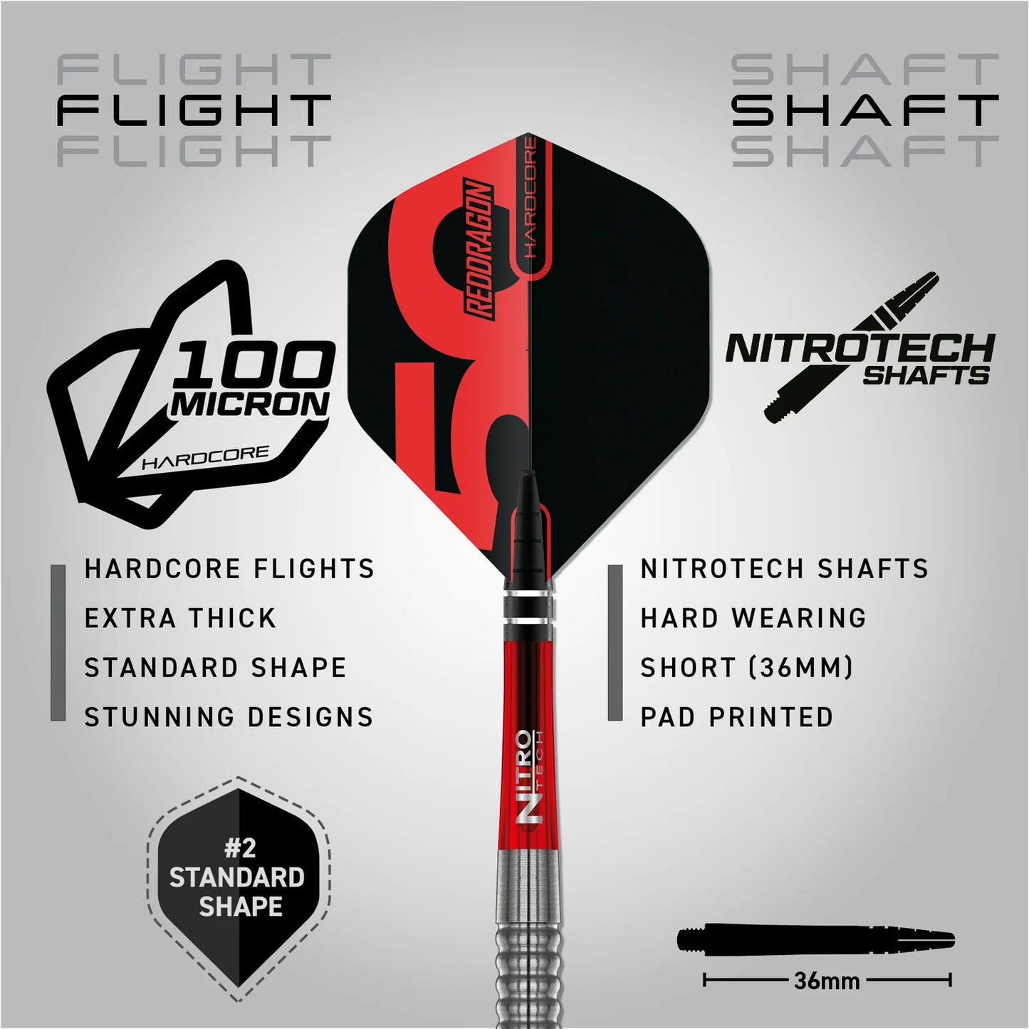 50th Anniversary Collection - Penetrator 1 Steel Tip Darts | Red Dragon