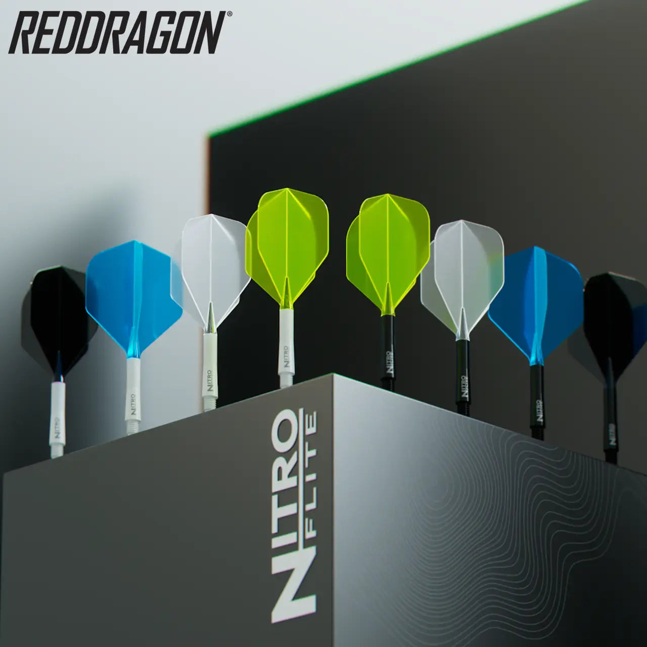 Nitro Flite Integrated Flight & Shaft - Black & Blue | Red Dragon