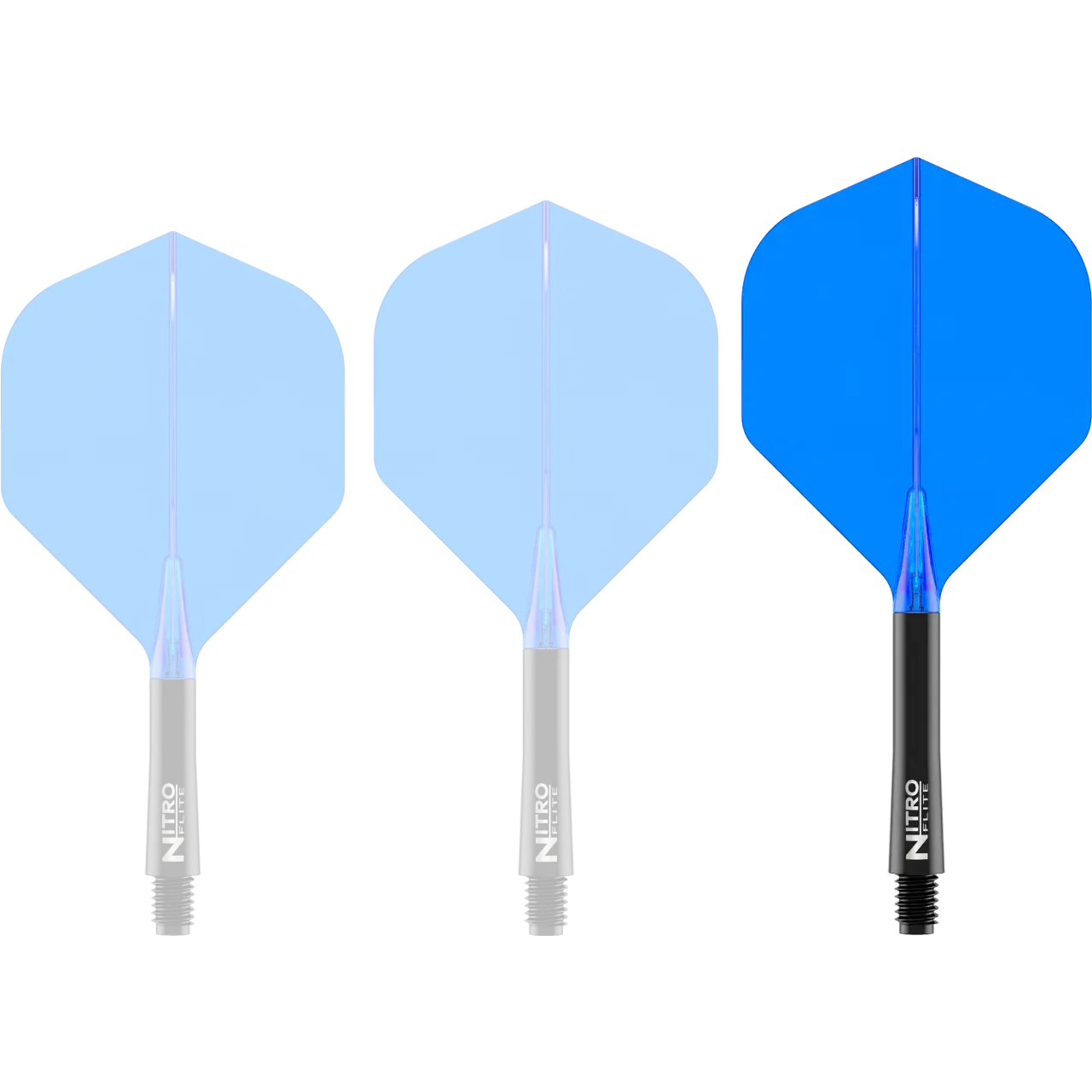 Nitro Flite Integrated Flight & Shaft - Black & Blue | Red Dragon