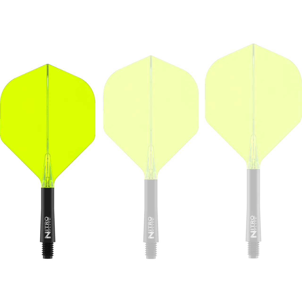Nitro Flite Integrated Flight & Shaft - Black & Yellow | Red Dragon