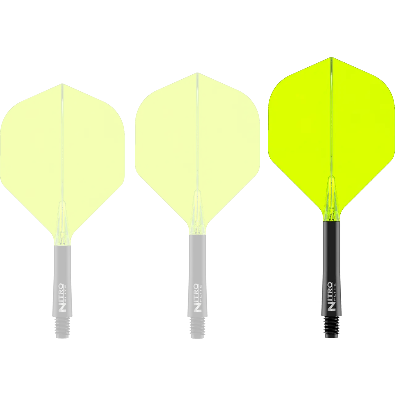 Nitro Flite Integrated Flight & Shaft - Black & Yellow | Red Dragon