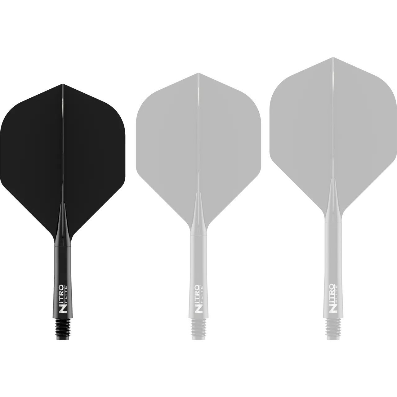 Nitro Flite Integrated Flight & Shaft - Black & Black | Red Dragon