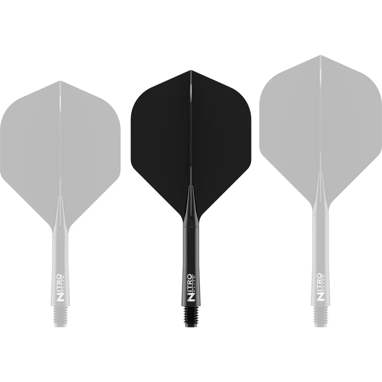 Nitro Flite Integrated Flight & Shaft - Black & Black | Red Dragon