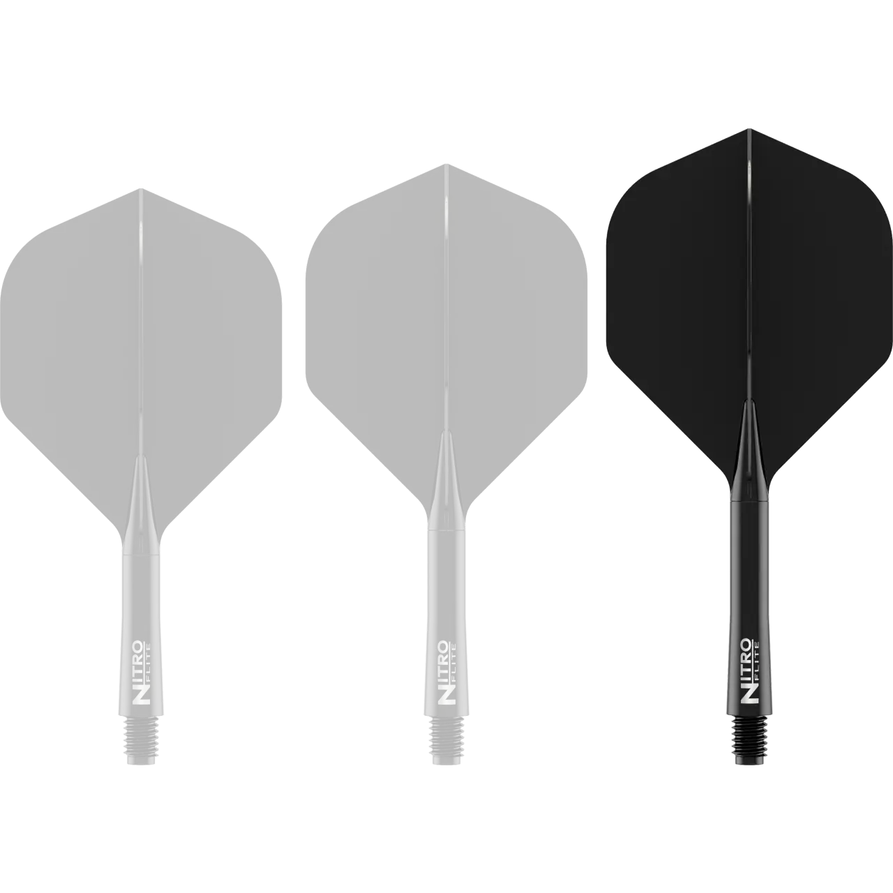 Nitro Flite Integrated Flight & Shaft - Black & Black | Red Dragon