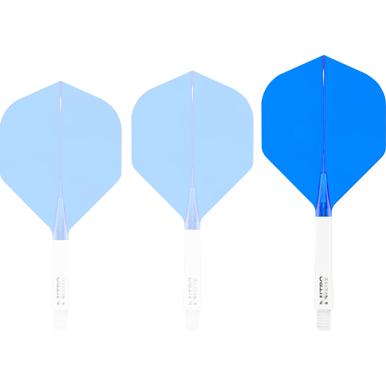 Nitro Flite Integrated Flight & Shaft - White & Blue | Red Dragon