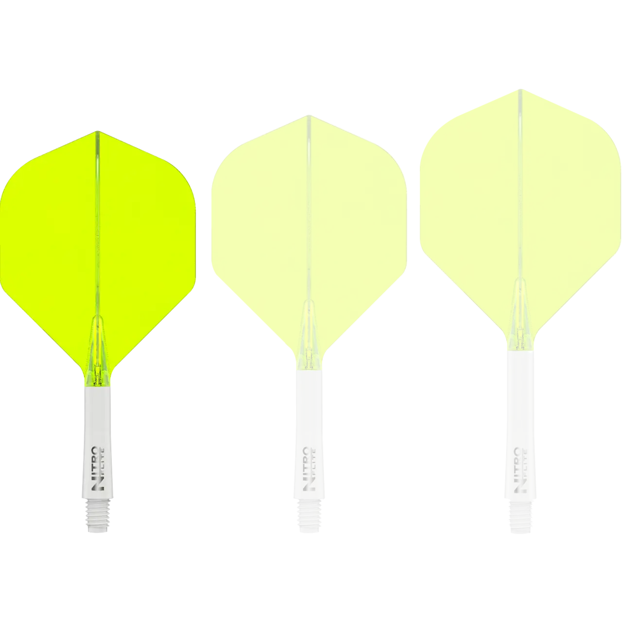 Nitro Flite Integrated Flight & Shaft - White & Yellow | Red Dragon