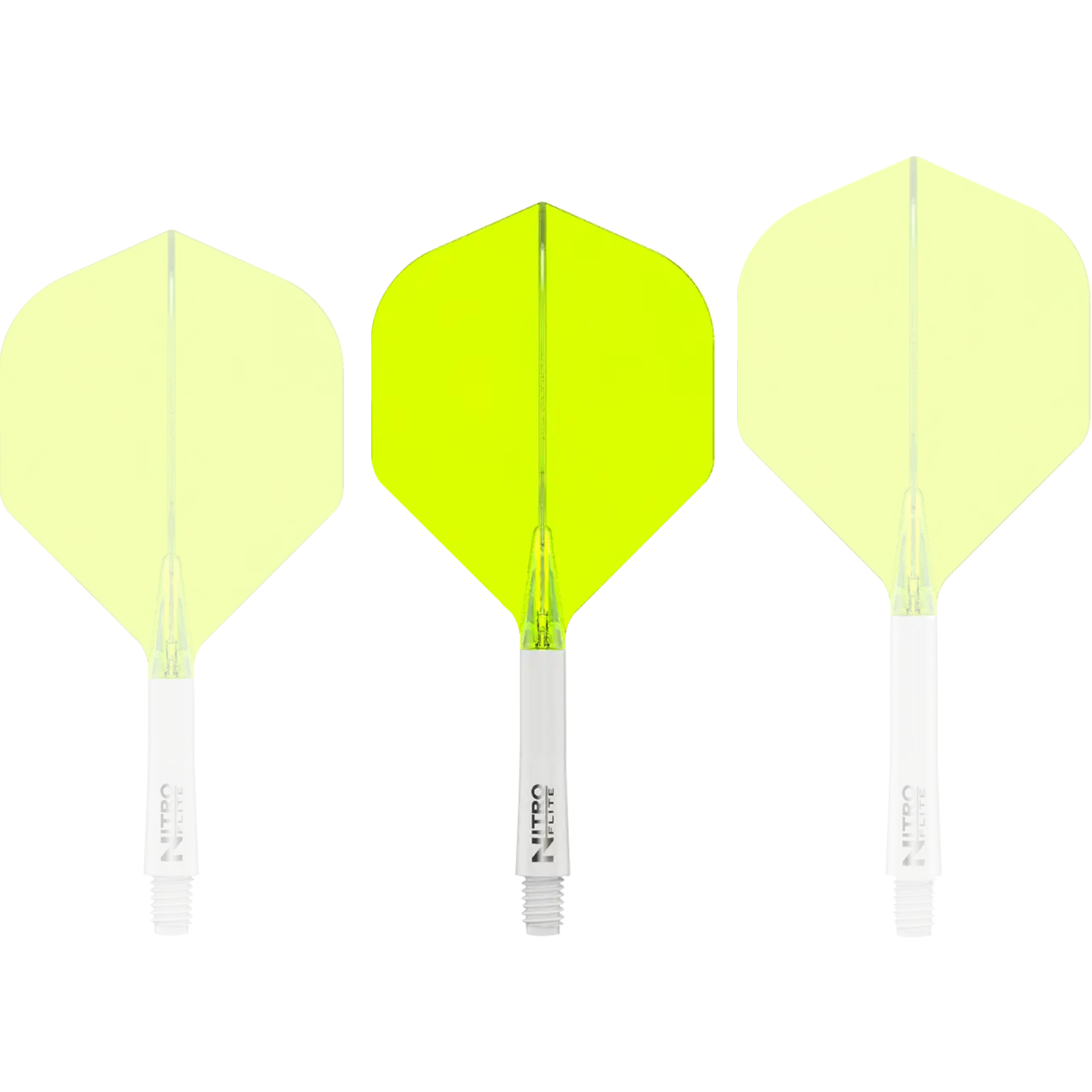 Nitro Flite Integrated Flight & Shaft - White & Yellow | Red Dragon