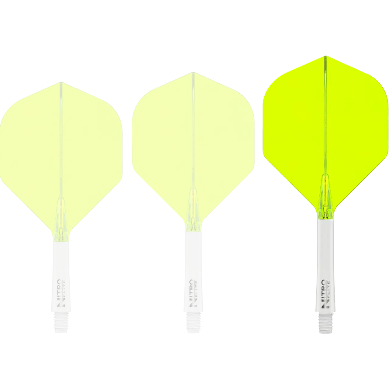 Nitro Flite Integrated Flight & Shaft - White & Yellow | Red Dragon