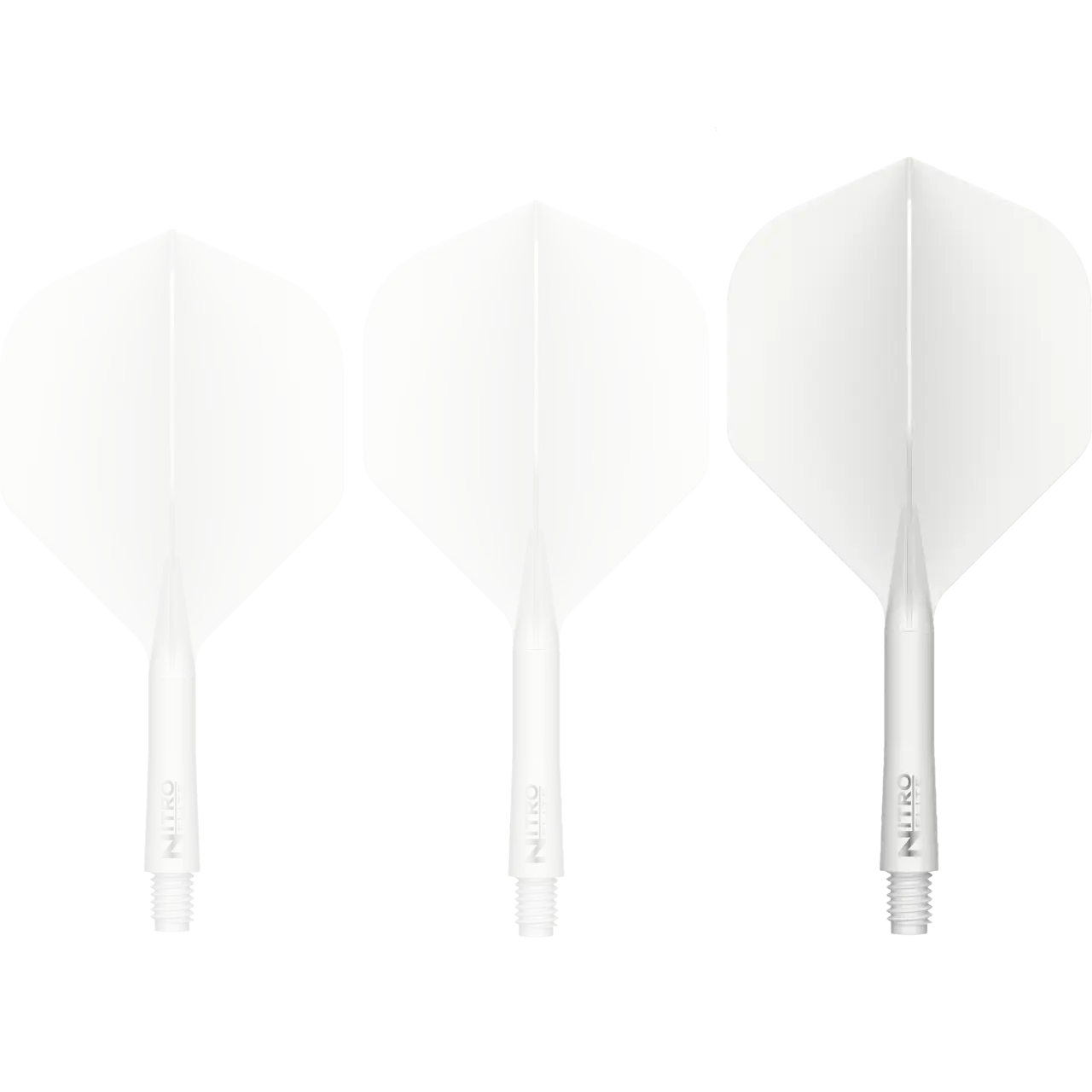 Nitro Flite Integrated Flight & Shaft - White & White | Red Dragon