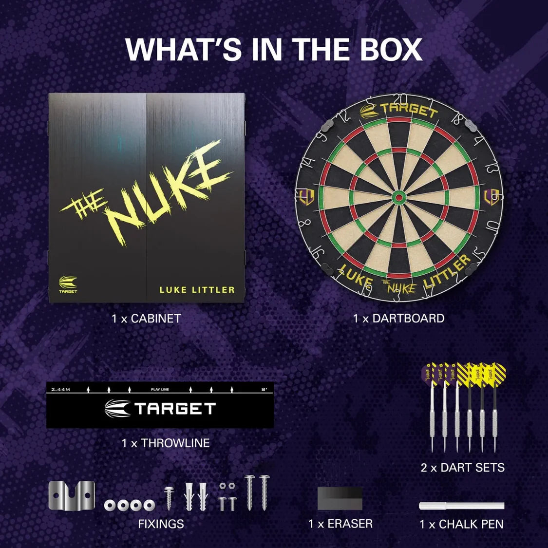 Luke Littler Cabinet & Dartboard Set | Target