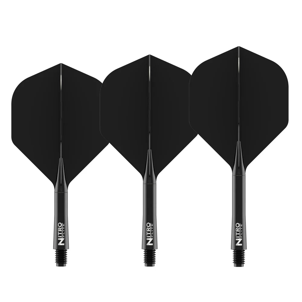 Nitro Flite Integrated Flight & Shaft - Black & Black | Red Dragon