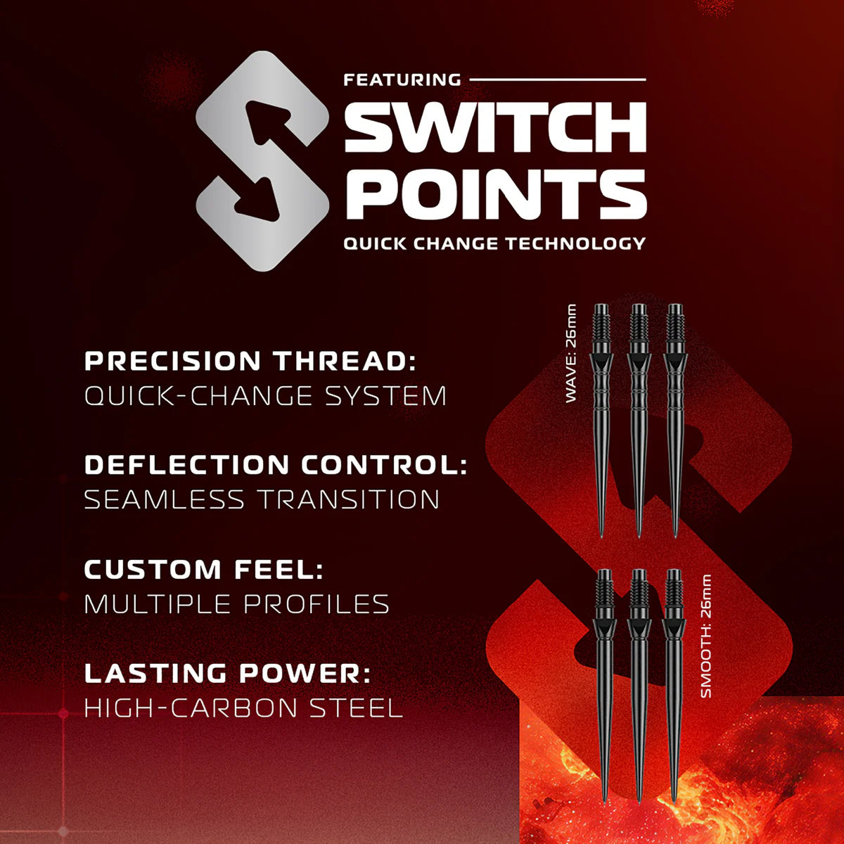 Fornax Switch Point Darts - Tapered | Winmau
