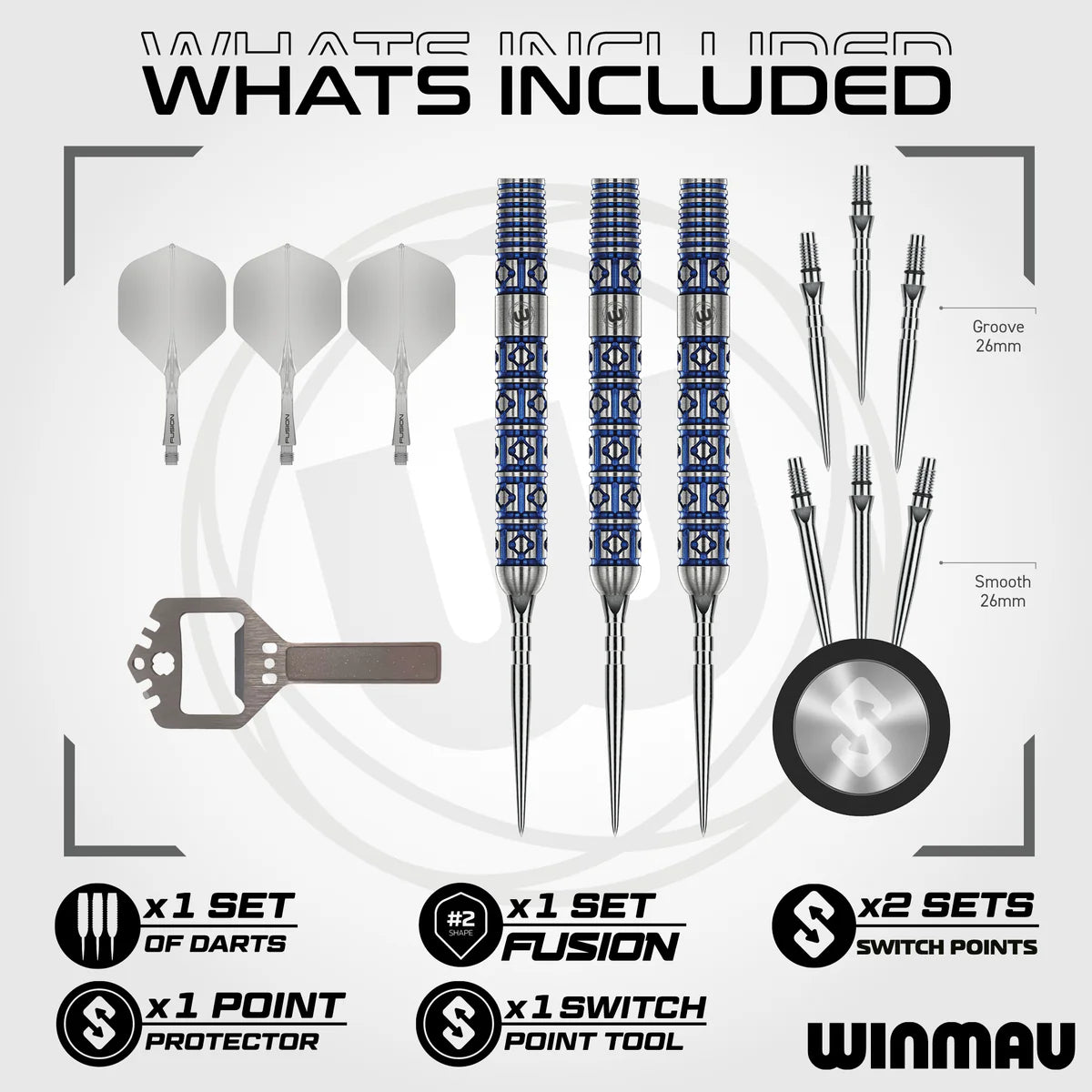 Lunaris Switch Point Darts - Parallel | Winmau
