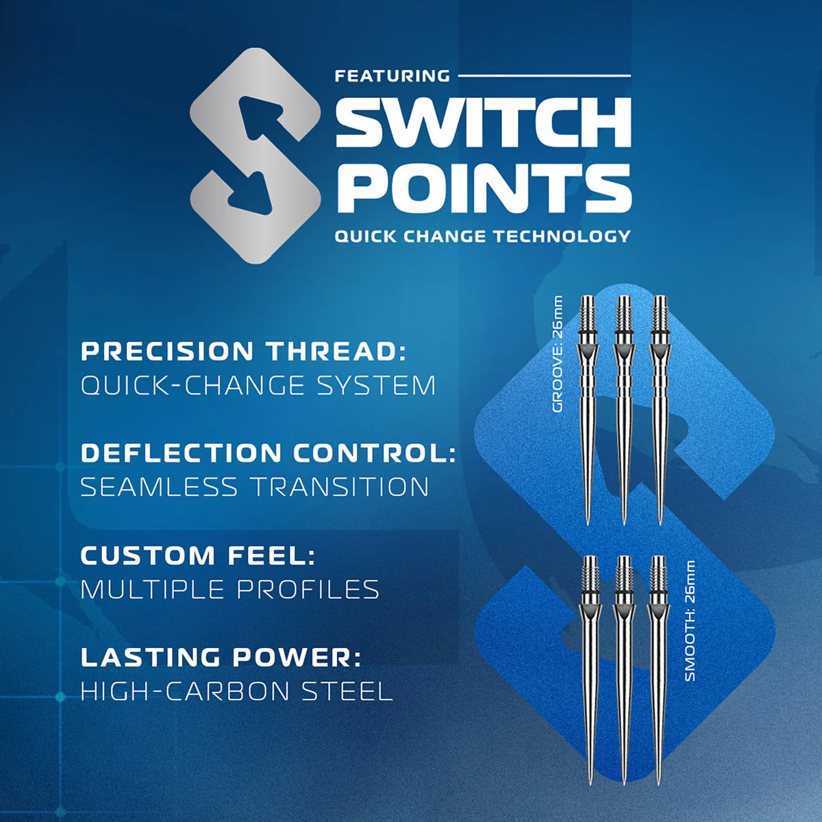 Lunaris Switch Point Darts - Tapered | Winmau