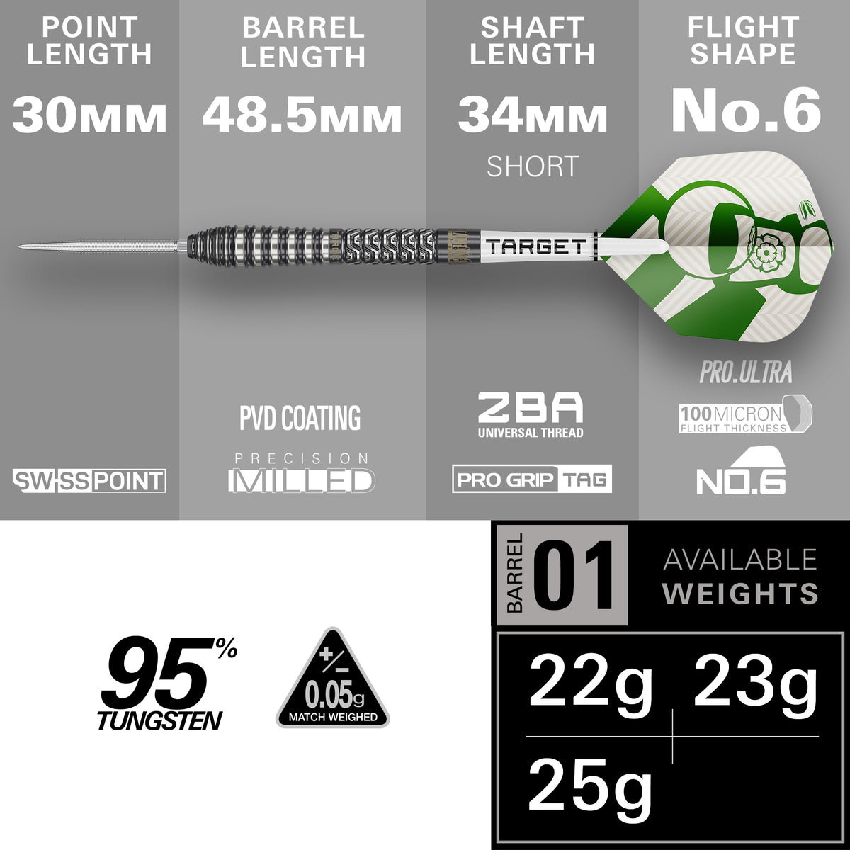 Charlie Manby G1 SP Steel Tip Darts | Target