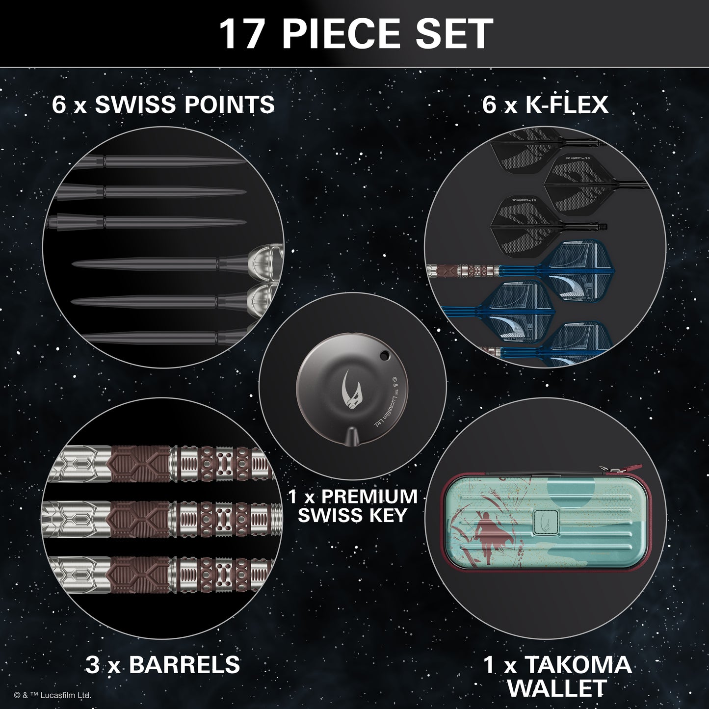Mandalorian 95% Tungsten SP Steel Tip Darts | Star Wars | Target