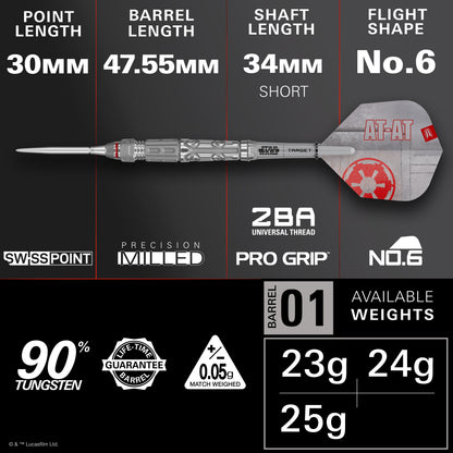 AT-AT 90% Tungsten SP Steel Tip Darts | Star Wars | Target