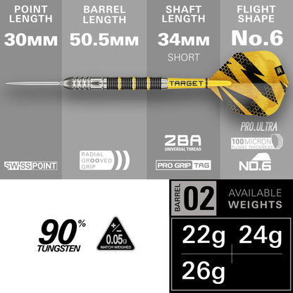 Buzz 02 SP Steel Tip Darts | Target