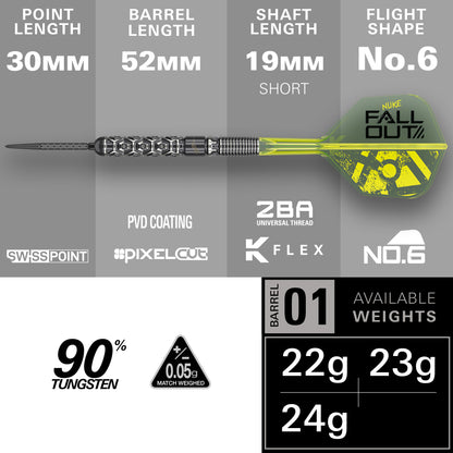Luke Littler Fallout SP Steel Tip Darts | Target