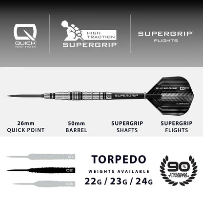 Supergrip Torpedo QP Darts | Harrows