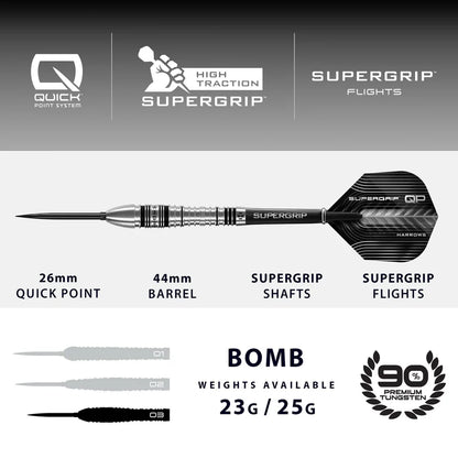 Supergrip Bomb QP Darts | Harrows
