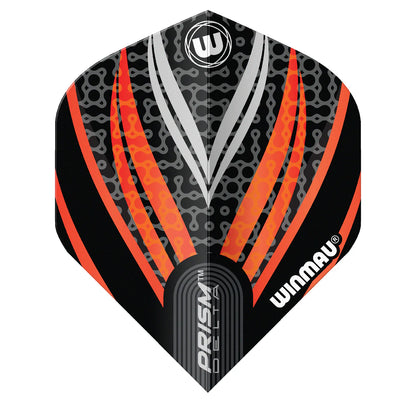 Prism Delta Black, White & Orange Flights | Winmau