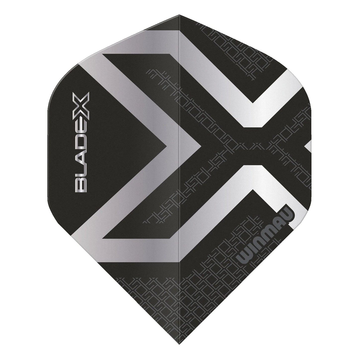 Blade X Prism Delta Metallic Black & Silver Standard Flights | Winmau