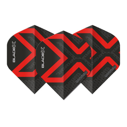 Blade X Prism Delta Metallic Black & Red Standard Flights | Winmau