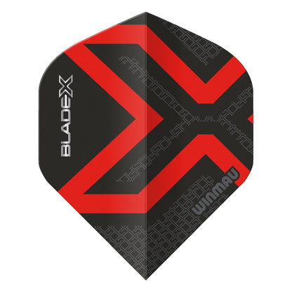 Blade X Prism Delta Metallic Black & Red Standard Flights | Winmau