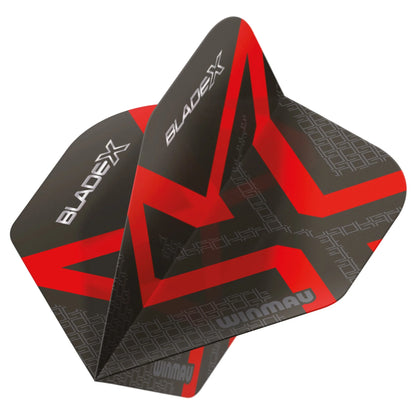 Blade X Prism Delta Metallic Black & Red Standard Flights | Winmau