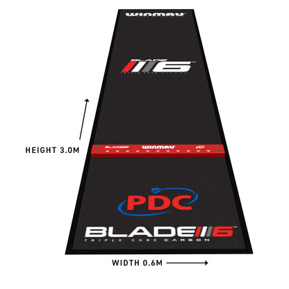 Pro Zone Precision Blade 6 Soft Feel Dart Mat & Integrated Oche | Winmau