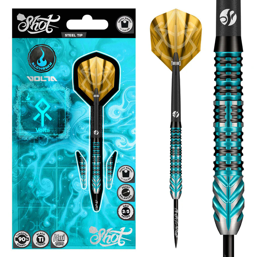 Alchemy Volta 90% Tungsten Steel Tip Darts | Shot