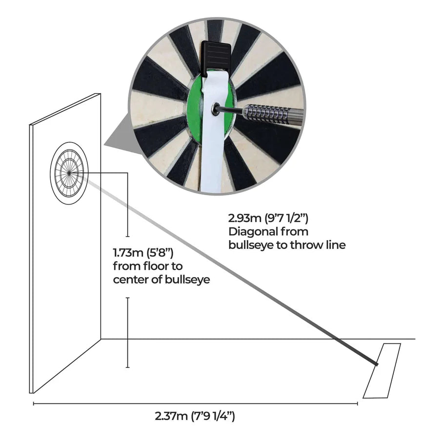 Retractable Dartboard Measure | Mission