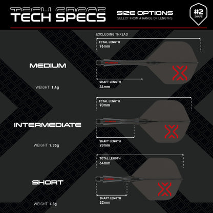 Blade X - Fusion #2 Integrated Flight & Shaft Black | Winmau