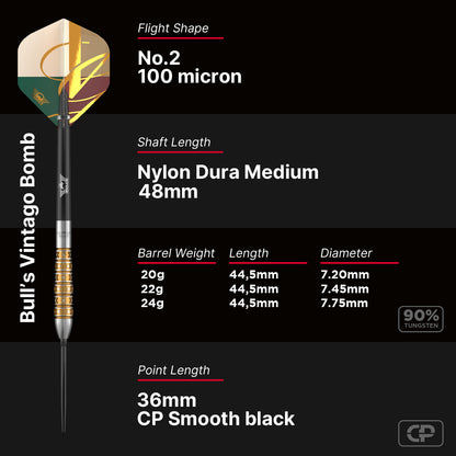 Vintago Bomb Convertible Point Steel Tip Darts | Bulls NL