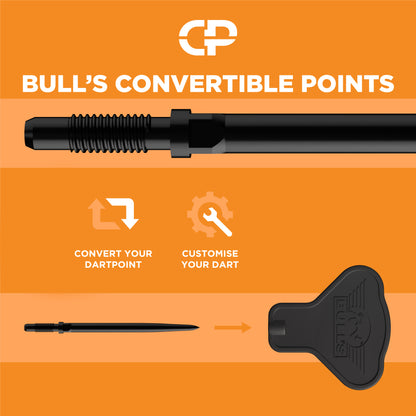 Vintago Ghost Convertible Point Steel Tip Darts | Bulls NL