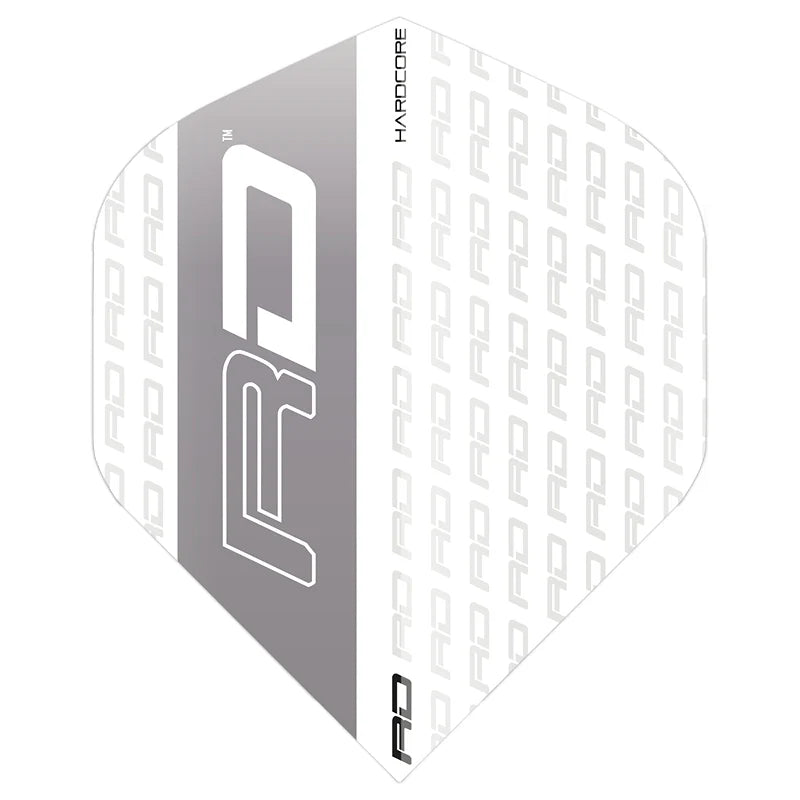 White & Grey Hardcore XT Standard flights | Red Dragon